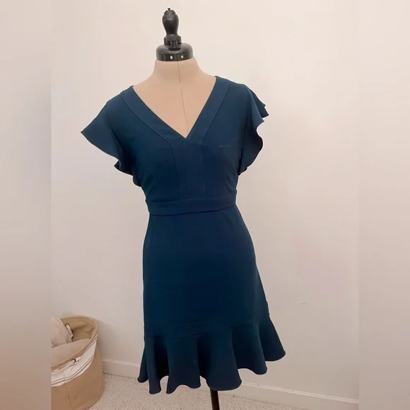 green emerald velvet dress Rachel Zoe main image 1